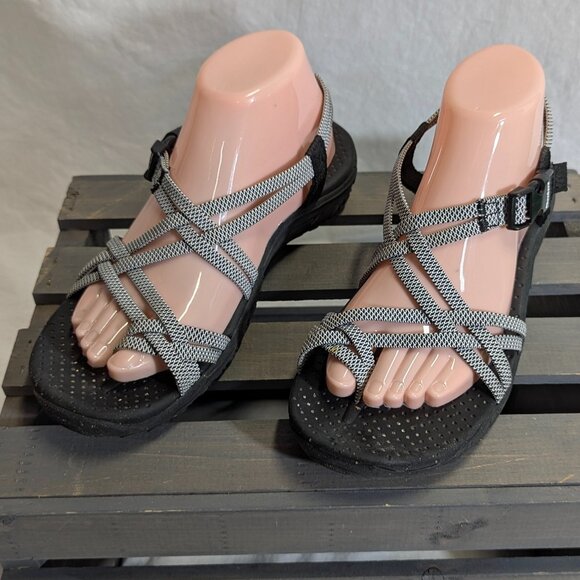 Skechers Outdoor Lifestyle Size 9 Black and White Sandals - Picture 1 of 14